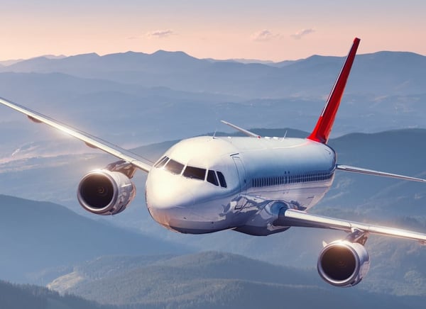 Plane is flying